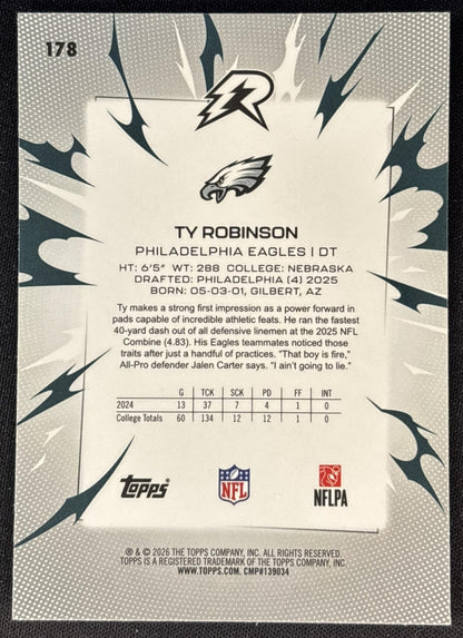 Ty Robinson 2025 Topps Resurgence Eagles Sports Trading Cards