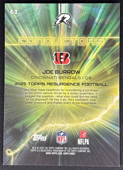 Joe Burrow 2025 Topps Resurgence Conductors Bengals