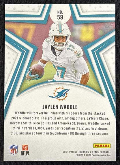 Jaylen Waddle 2024 Panini Rookies & Stars True Blue /149 Dolphins
