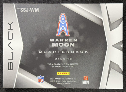 Warren Moon 2021 Panini Black Gridiron Insignia Auto Emerald /10
