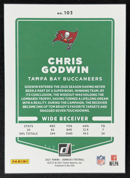 Chris Godwin 2021 Panini Donruss Press Proof Premium Buccaneers - Tampa Bay Buccaneers
