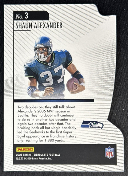 Shaun Alexander 2025 Panini Silhouette Hand Crafted MVP Seahawks