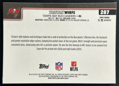 Tristan Wirfs 2025 Topps Chrome Buccaneers Sports Trading Cards