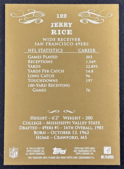 Jerry Rice 2009 Topps Mayo Silver 49ers