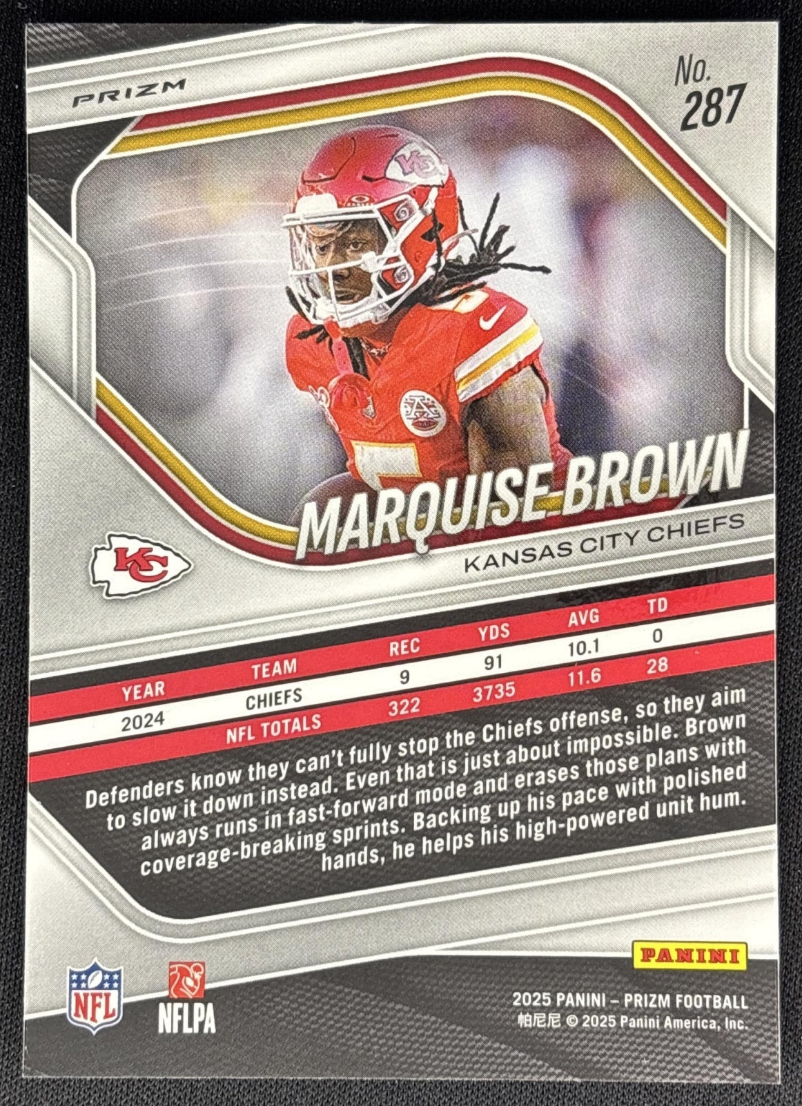 Marquise Brown 2025 Panini Prizm White Disco Chiefs Sports Trading Cards