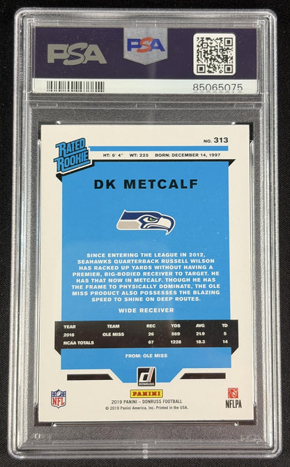 DK Metcalf 2019 Panini Donruss Auto Authentic PSA 6 Seahawks Sports Trading Card