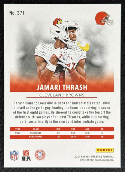 Jamari Thrash 2024 Panini Prestige Blue Xtra Points /599 Browns Sports Trading Card