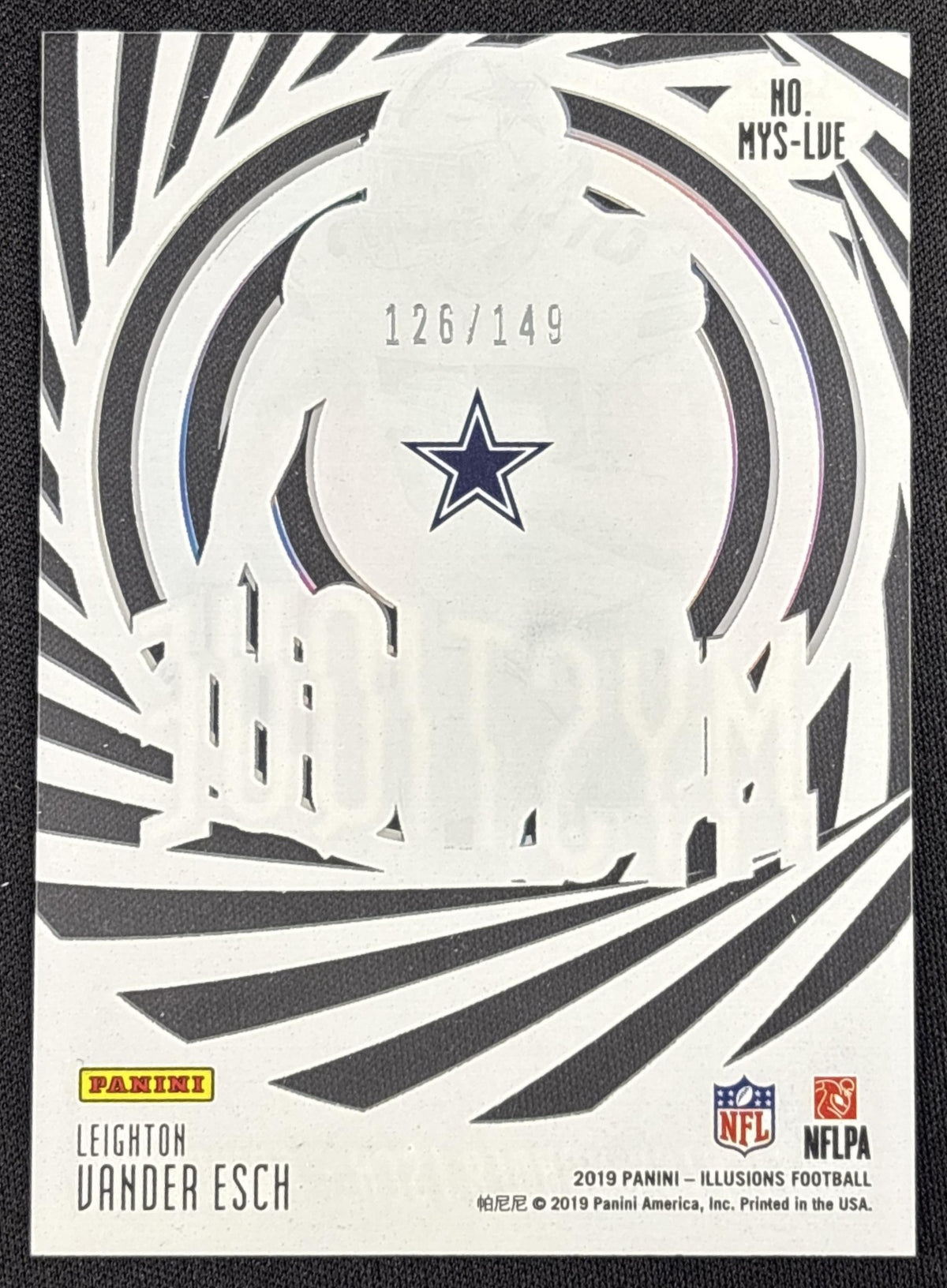 Leighton Vander Esch 2019 Panini Illusions Mystique Green /149 Cowboys