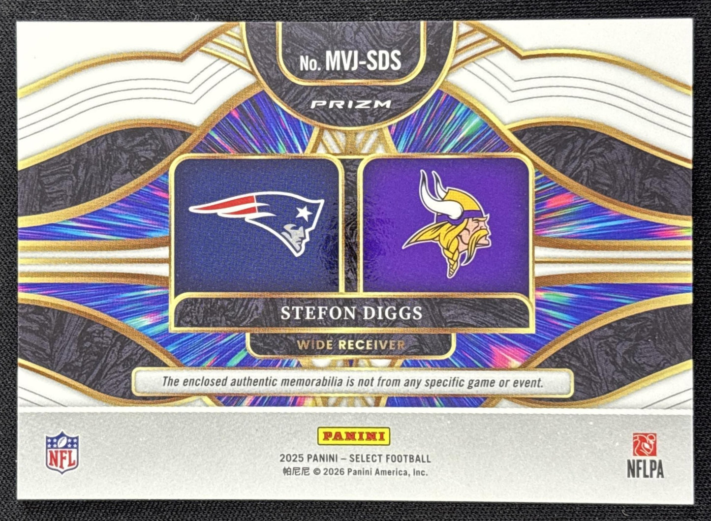 Stefon Diggs 2025 Panini Select Multiverse Jerseys Blue Prizm