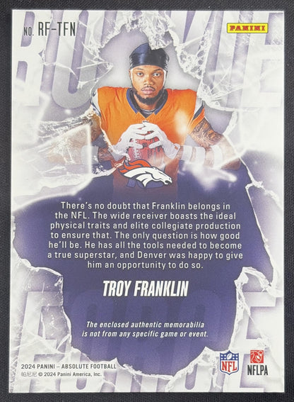Troy Franklin 2024 Panini Absolute Rookie Force