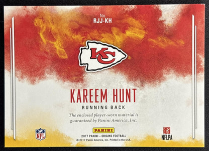 Kareem Hunt 2017 Panini Origins Rookie Jumbo Jerseys Orange /75 Chiefs Sports Trading Cards