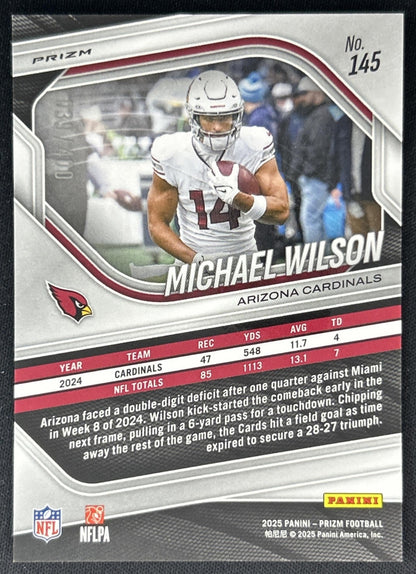 Michael Wilson 2025 Panini Prizm Pandora /400 Cardinals back