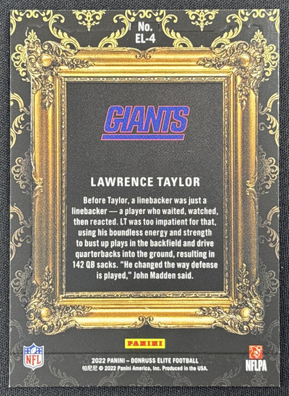 Lawrence Taylor 2022 Panini Donruss Elite Elitist Giants