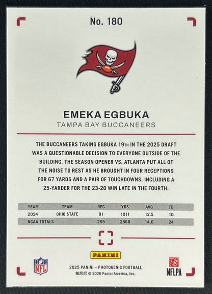 Emeka Egbuka 2025 PhotoGenic Rookies Horizontal Buccaneers Sports Trading Cards
