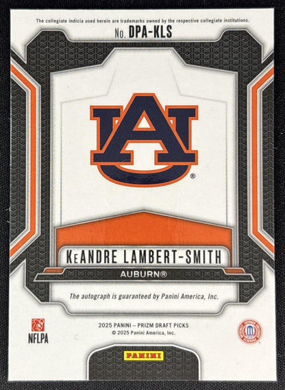 KeAndre Lambert-Smith 2025 Panini Prizm Draft Picks Auto Tigers Back