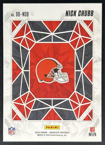 Nick Chubb 2024 Panini Absolute Draft Diamonds Red Spectrum /150 Browns