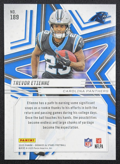 Trevor Etienne 2025 Panini Rookies & Stars Auto Panthers back