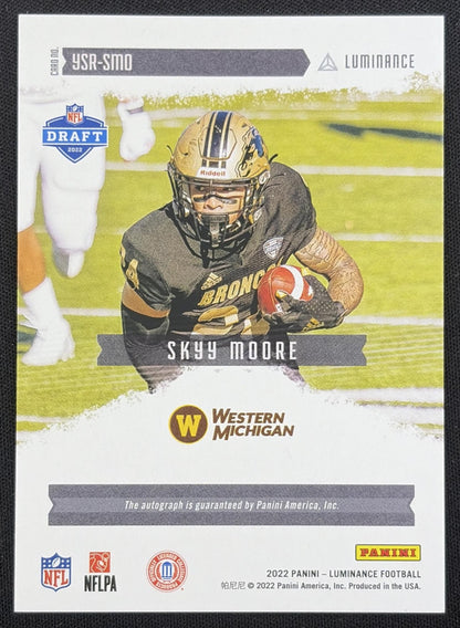 Skyy Moore 2022 Panini Luminance Year One Signatures RPS Chiefs