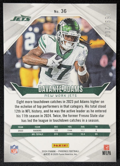 Davante Adams 2024 Panini Phoenix Pulsar /200 Jets
