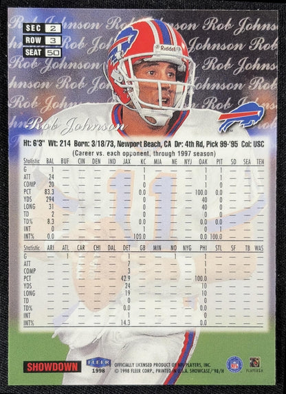 Rob Johnson 1998 Fleer Flair Showcase Row 3 Bills