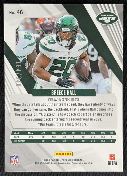 Breece Hall 2023 Panini Phoenix Fire Burst /340 Jets
