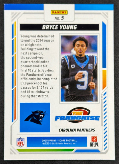 Bryce Young 2025 Score The Franchise Panthers Sports Trading Cards