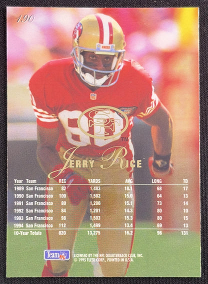 Jerry Rice 1995 Fleer Flair 49ers Sports Trading Card