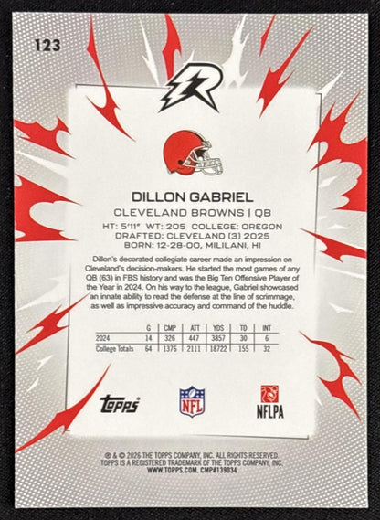 Dillon Gabriel 2025 Topps Resurgence Browns