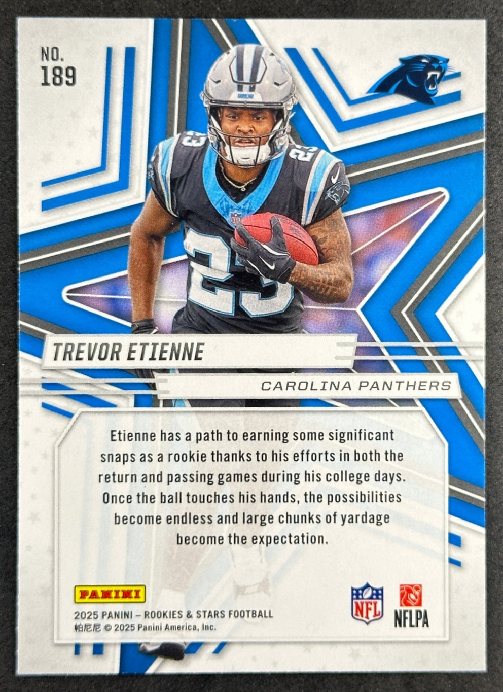 Trevor Etienne 2025 Panini Rookies & Stars Panthers Sports Trading Card