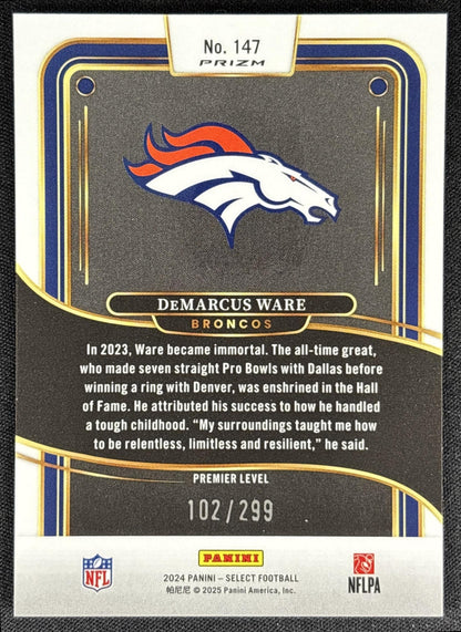 DeMarcus Ware 2024 Panini Select Premier Copper Prizm Shock /299 Broncos