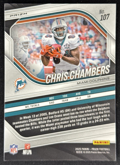 Chris Chambers 2025 Panini Prizm Silver Dolphins Sports Trading Card