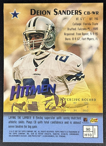 Deion Sanders 1997 Topps Finest Cowboys