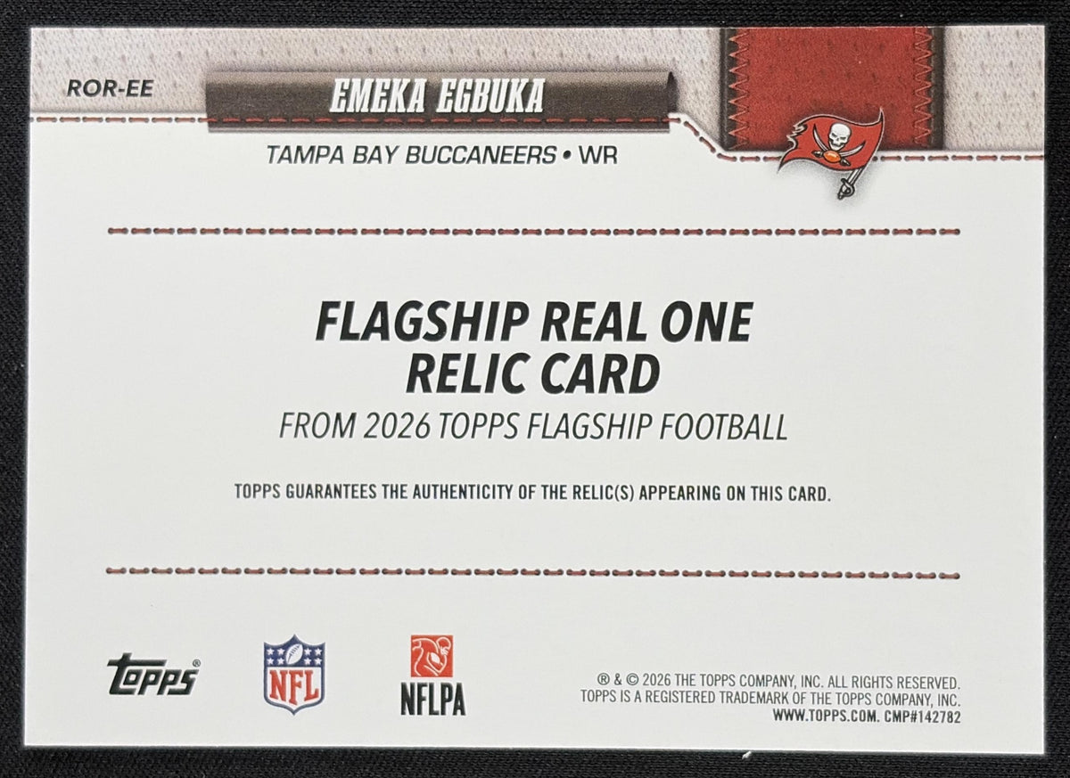 Emeka Egbuka 2026 Topps Real One Relic Buccaneers