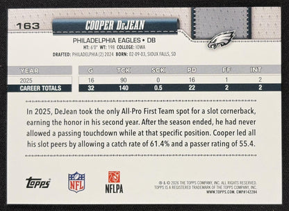 Cooper DeJean 2026 Topps Rainbow Foil Eagles