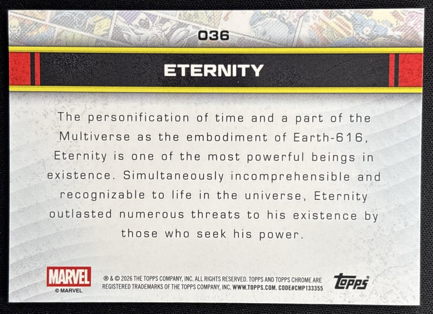 Eternity 2026 Topps Chrome Marvel Comics