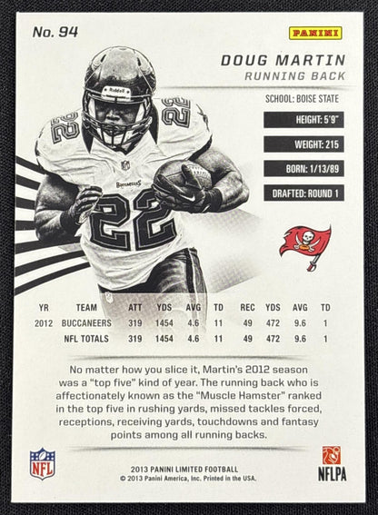 Doug Martin 2013 Panini Limited Gold Spotlight /25 Buccaneers