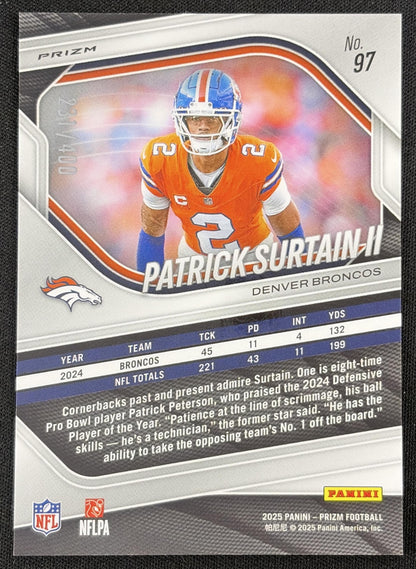 Patrick Surtain II 2025 Panini Prizm Pandora /400 Broncos