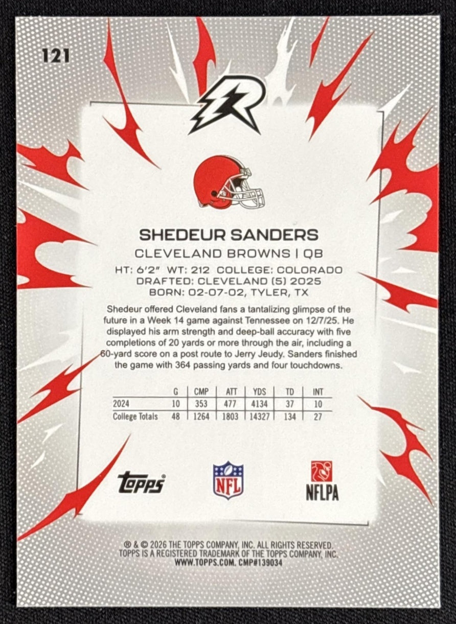 Shedeur Sanders 2025 Topps Resurgence Browns