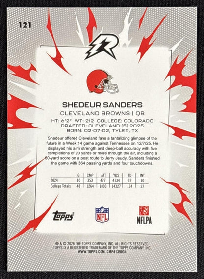 Shedeur Sanders 2025 Topps Resurgence Browns
