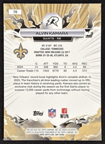 Alvin Kamara 2025 Topps Resurgence Saints