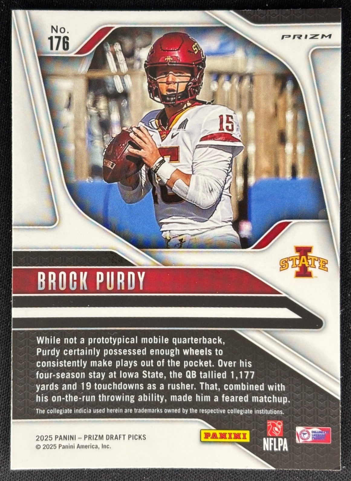 Brock Purdy 2025 Prizm Draft Picks Gold Ice 49ers Sports Trading Cards