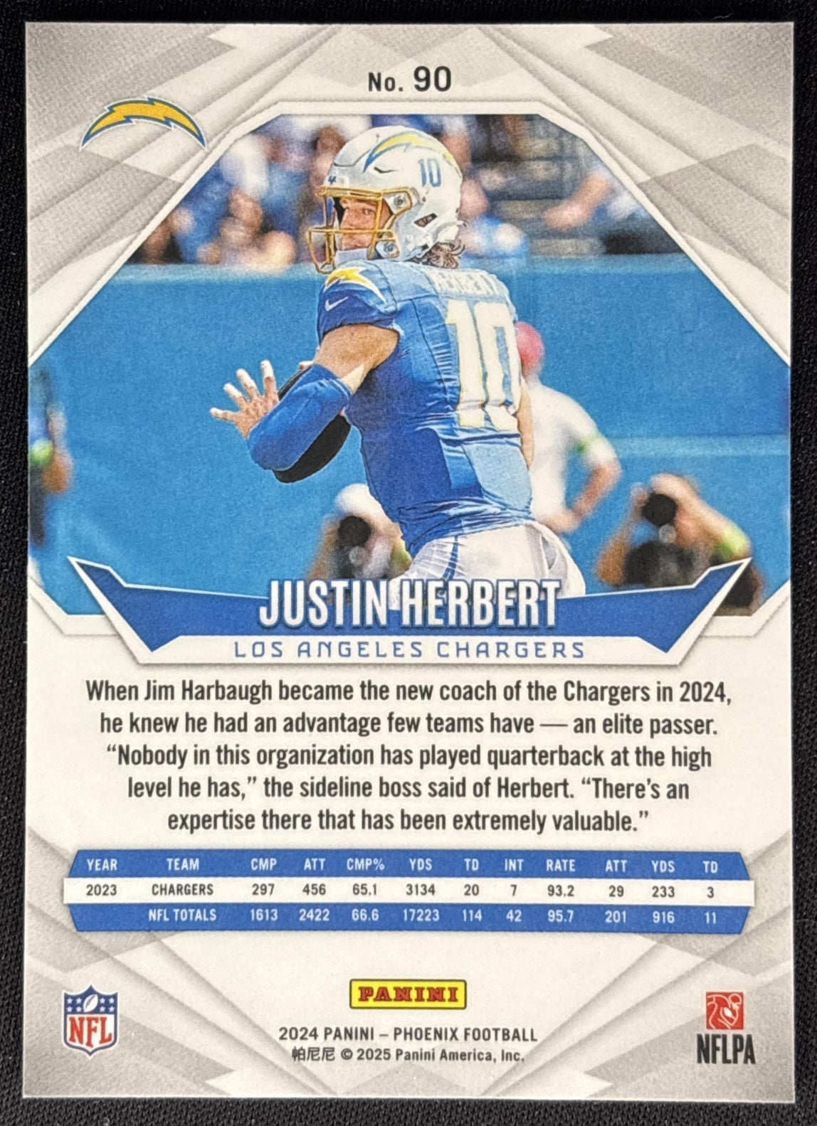 Justin Herbert 2024 Panini Phoenix Orange Chargers Sports Trading Cards