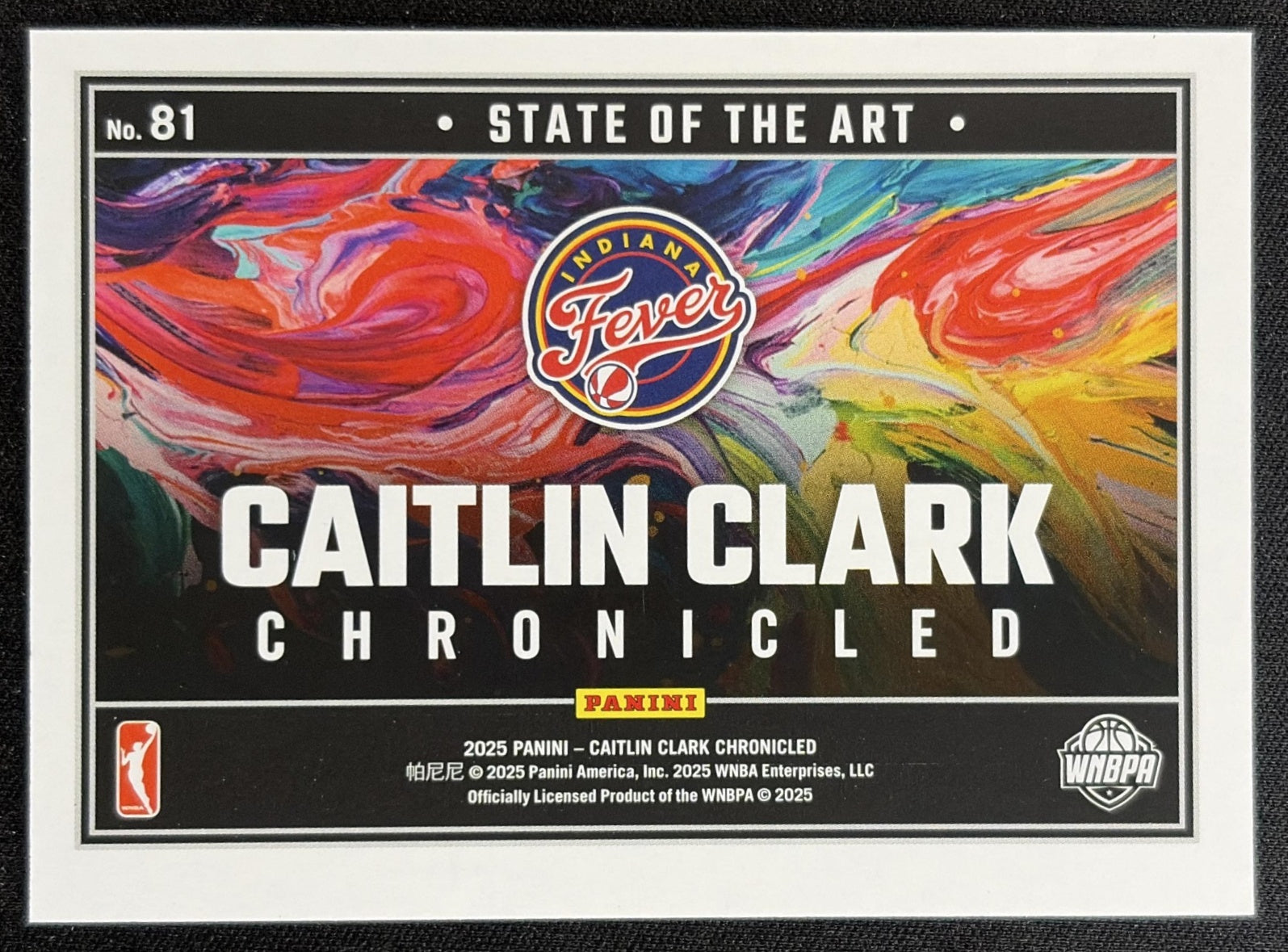 Caitlin Clark 2025 Panini Chronicled State of the Art Red Cracked Ice Fever 81
