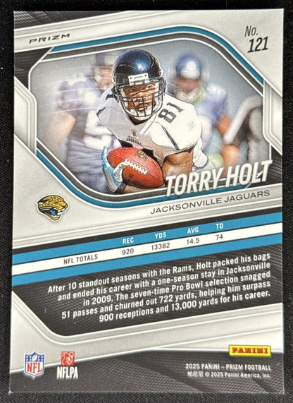Torry Holt 2025 Panini Prizm Silver Jaguars Sports Trading Card