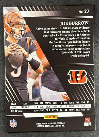 Joe Burrow 2023 Panini Limited Bengals Sports Trading Card