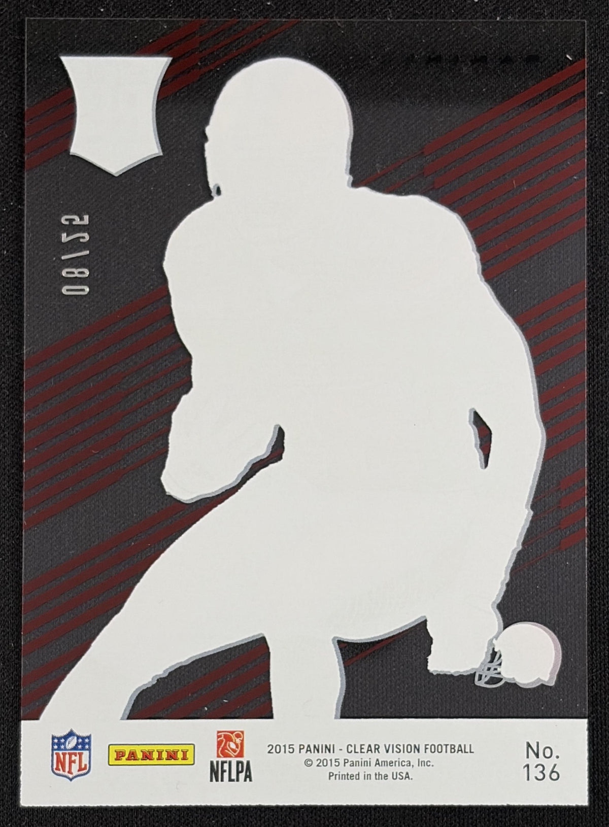 Vince Mayle 2015 Panini Clear Vision Red /25 Browns Sports Trading Card