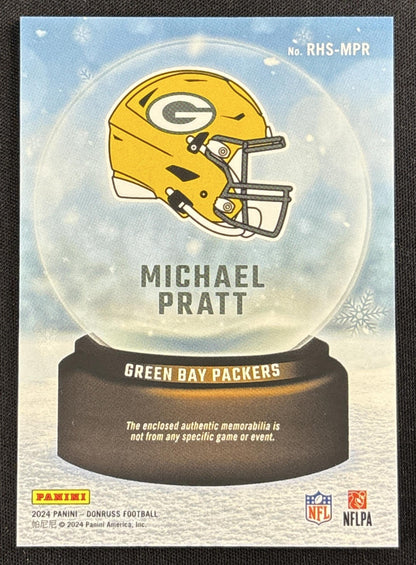 Michael Pratt 2024 Panini Donruss Rookie Holiday Sweater Packers #2