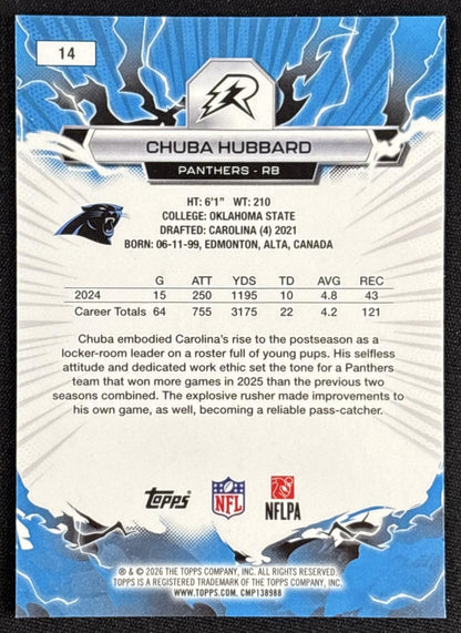 Chuba Hubbard 2025 Topps Resurgence Panthers