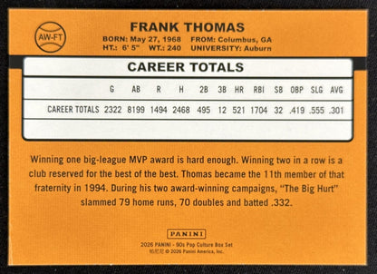 Frank Thomas 2026 Panini 90s Pop Culture Award Winners Sports Trading Card