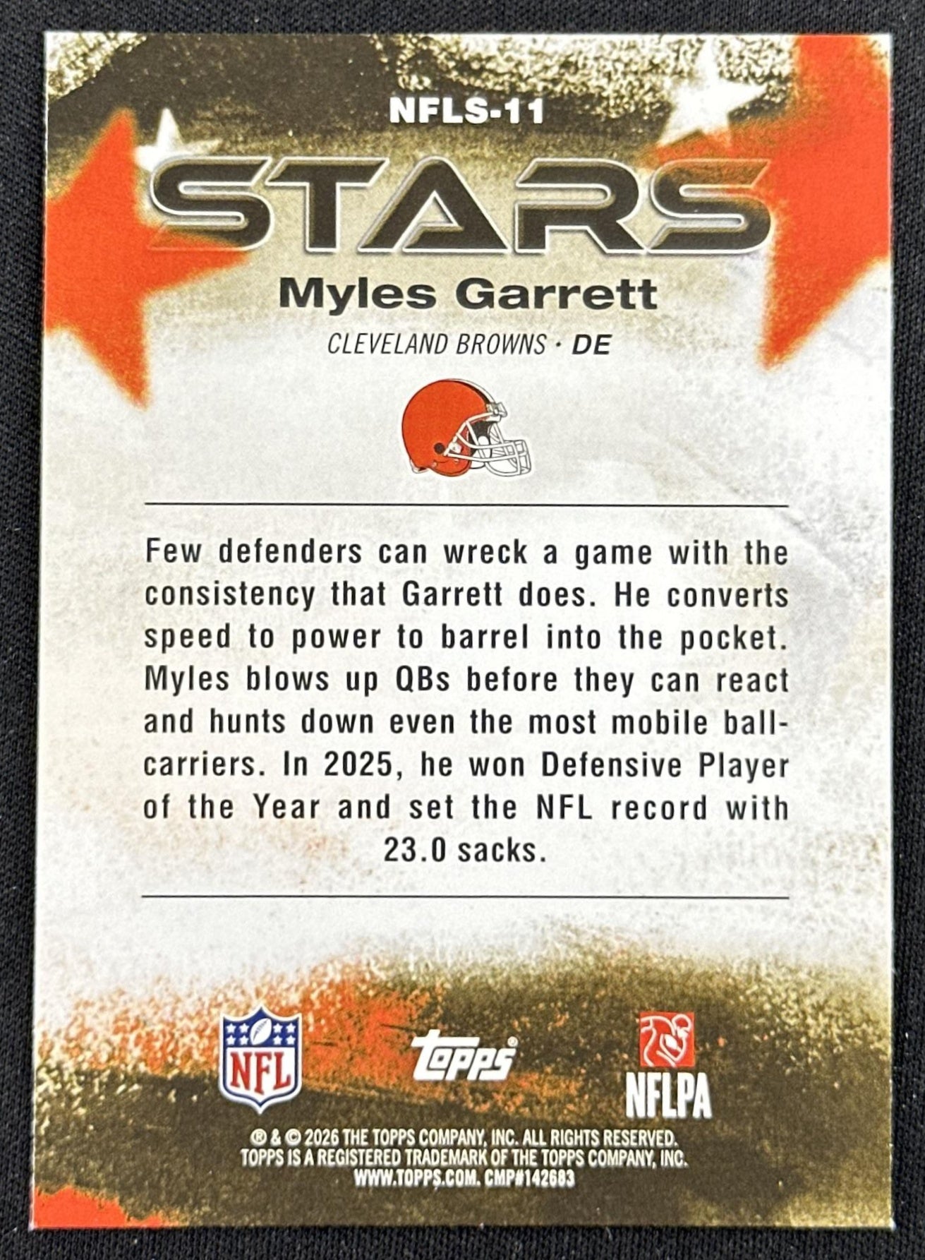 Myles Garrett 2026 Topps Flagship NFL Stars Browns